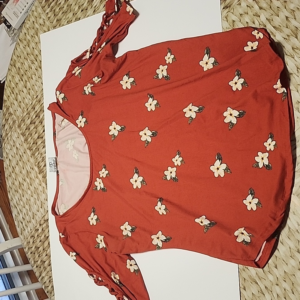 Red flower Fancy Shirt